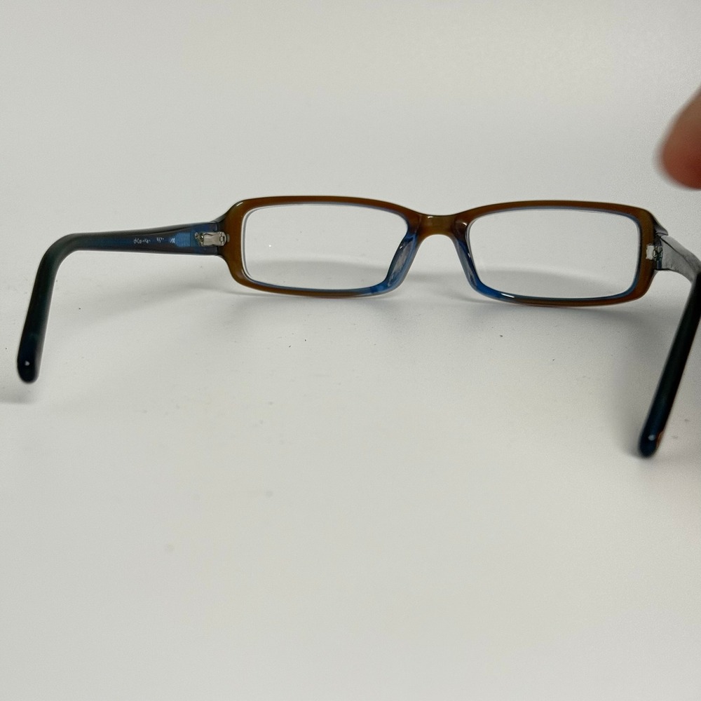 Calvin Klein CK 5572 200 Brown Blue Rhinestone Eyeglasses Frames 50-16-130 - Picture 3 of 7